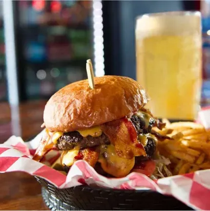 Burger and beer