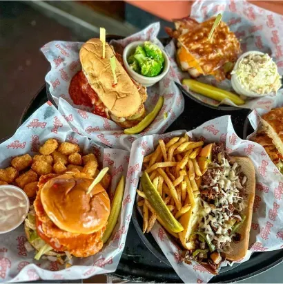 Table full of multiple entrees